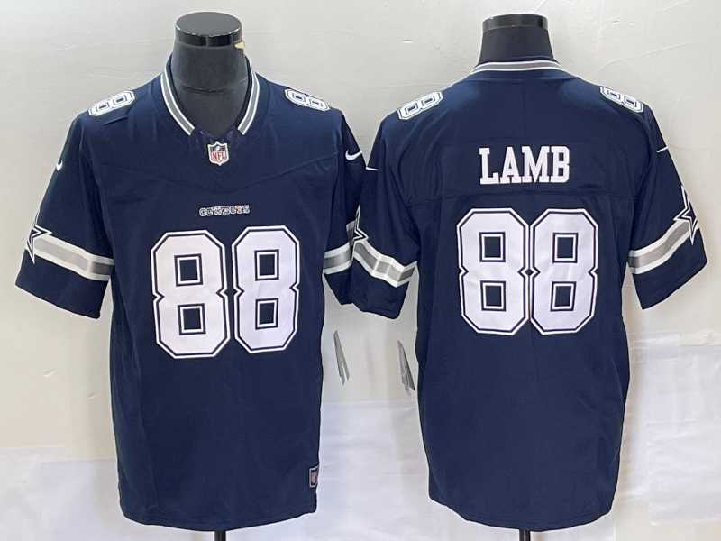 Men%27s Dallas Cowboys #88 CeeDee Lamb Navy Blue 2023 FUSE Vapor Untouchable Limited Stitched Jersey